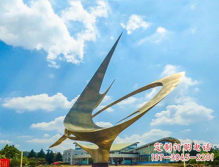 广场不锈钢抽象创意雕塑