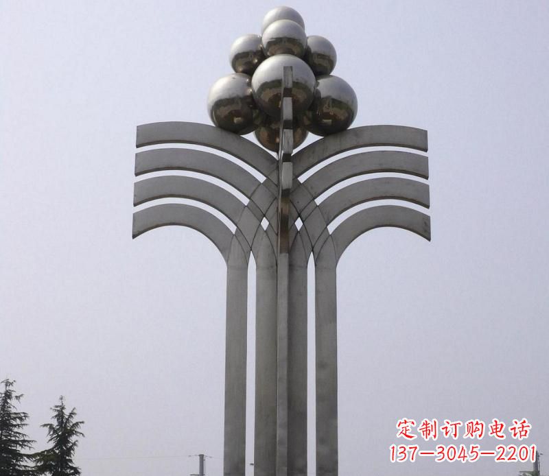 广场不锈钢抽象雕塑