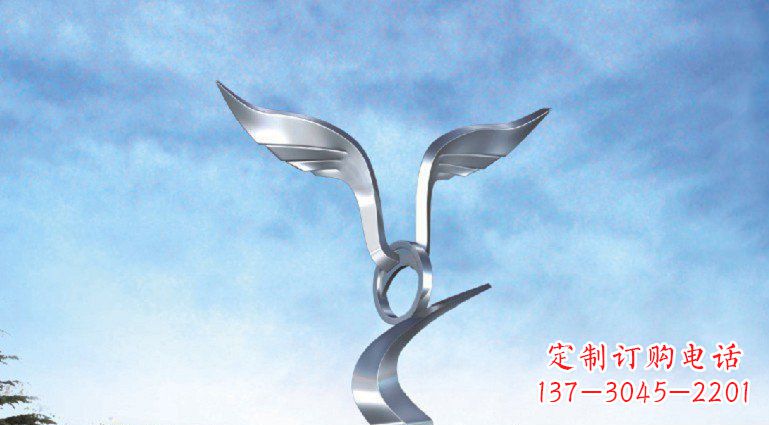 广场不锈钢抽象海鸥雕塑 广场不锈钢抽象海鸥雕塑