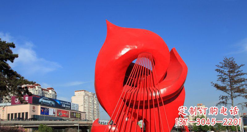 广场不锈钢抽象海豚雕塑