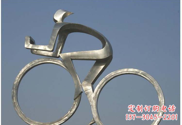 广场/不锈钢/抽象/自行车/人物-广场不锈钢抽象骑自行车人物雕塑