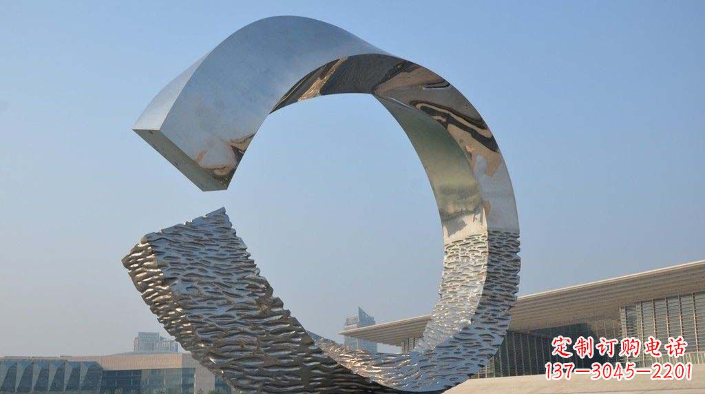 圆环雕塑 - 广场/不锈钢/抽象/圆环 圆环雕塑 - 广场/不锈钢/抽象/圆环