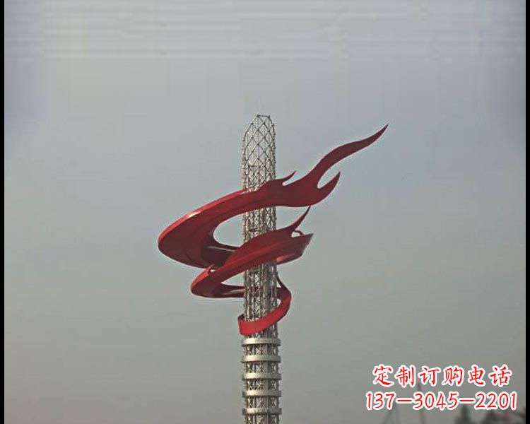 广场不锈钢创意火焰雕塑