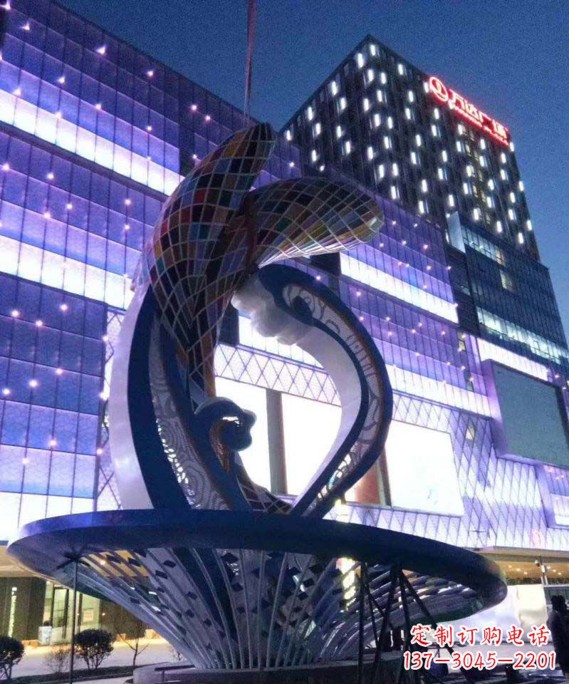 广场不锈钢创意景观雕塑