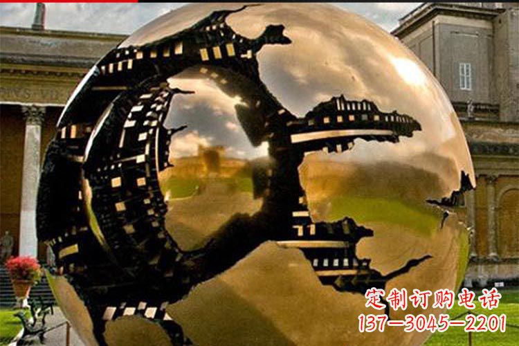 广场不锈钢创意球雕塑