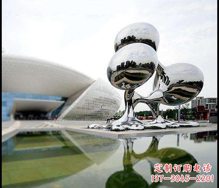 广场不锈钢创意三球雕塑