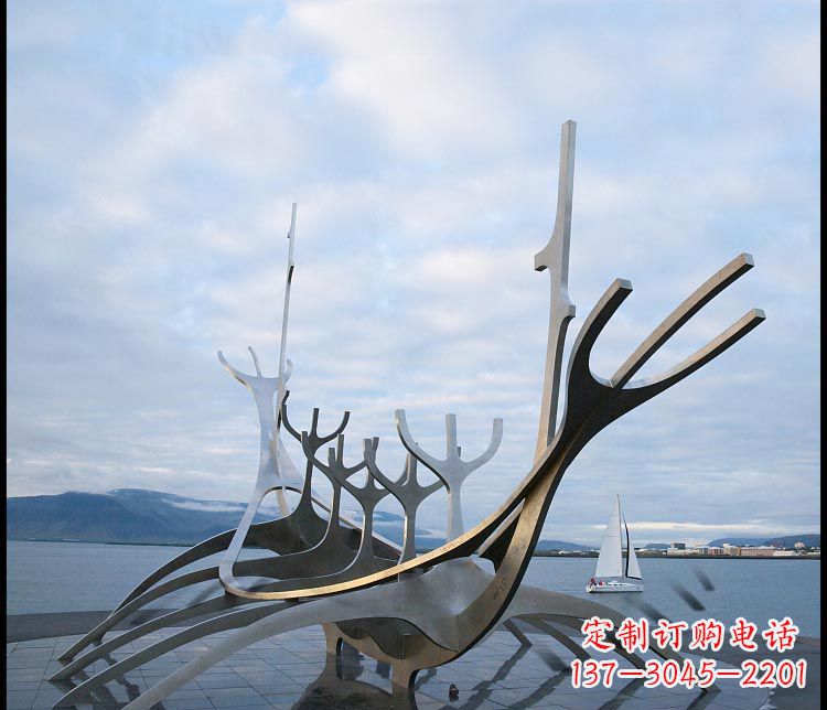 广场不锈钢创意线条雕塑