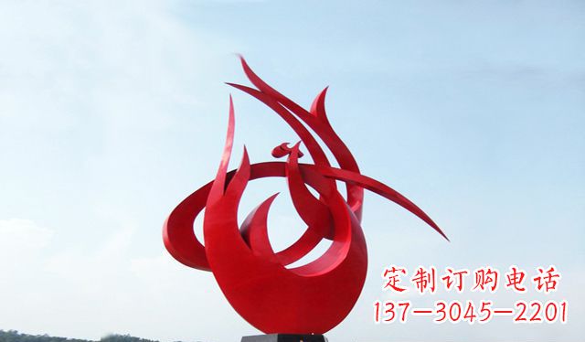 广场不锈钢大型凤凰雕塑