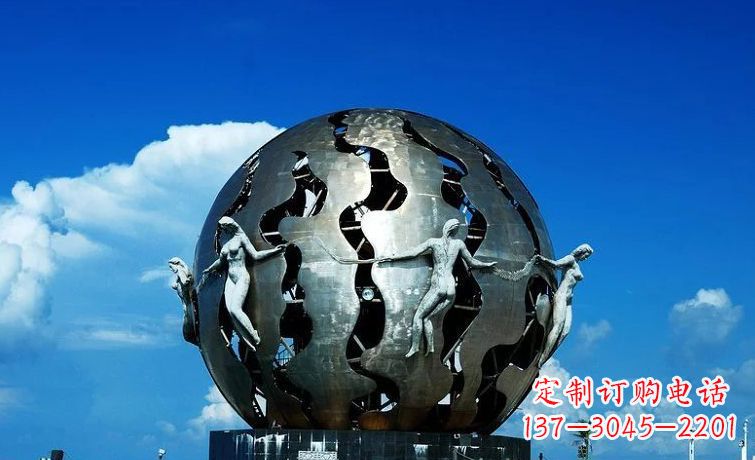 广场不锈钢地球雕塑