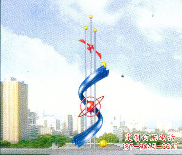 广场不锈钢都市明珠雕塑