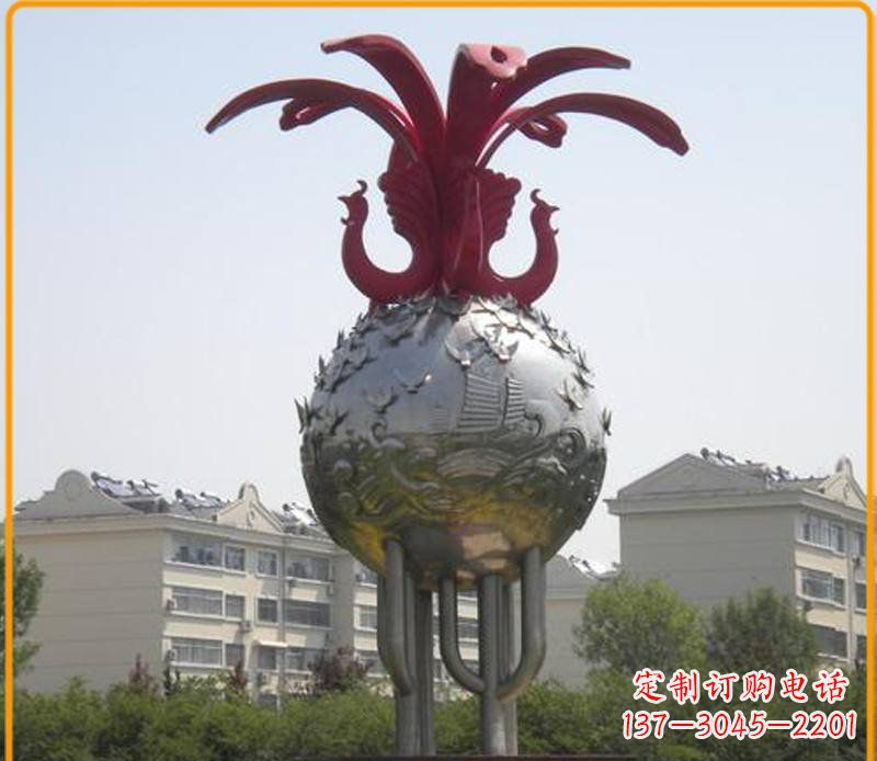 广场不锈钢凤鸣朝阳雕塑