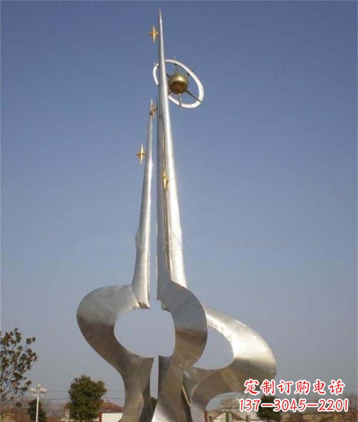 广场不锈钢光明景观雕塑