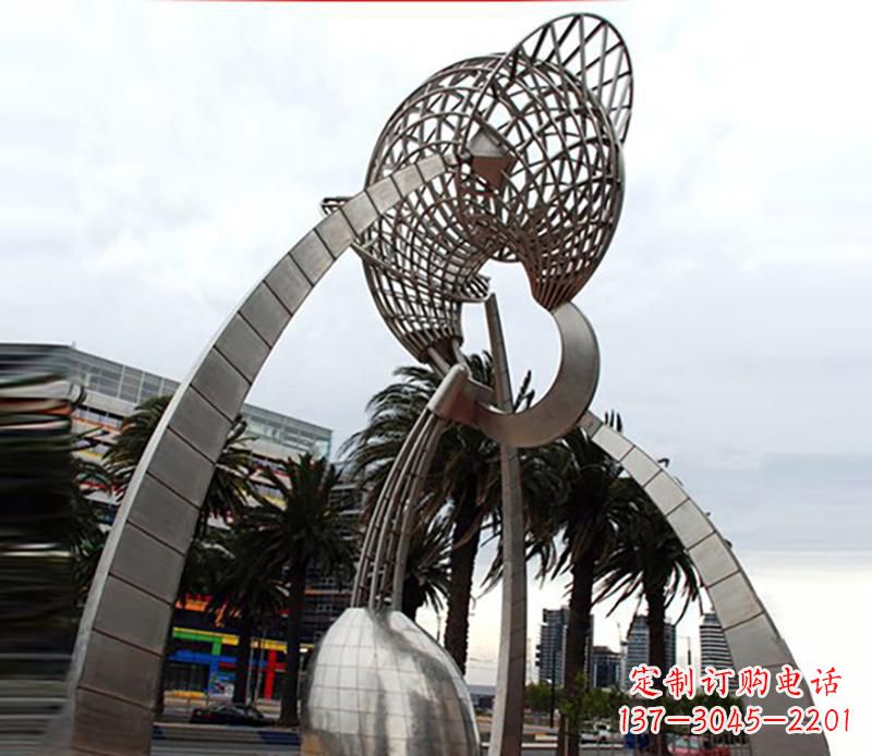 广场不锈钢海螺雕塑