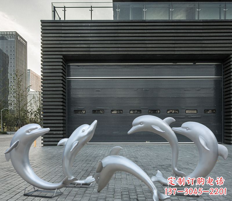 海豚雕塑 - 广场/不锈钢/海豚/景观 海豚雕塑 - 广场/不锈钢/海豚/景观