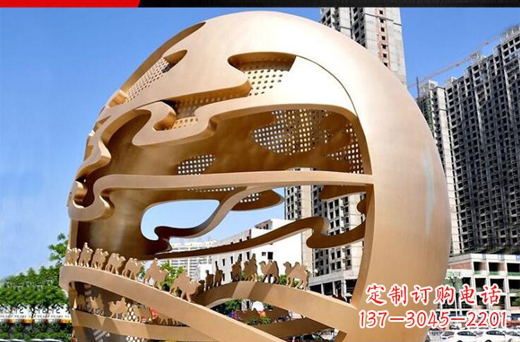 广场不锈钢花楼景观雕塑