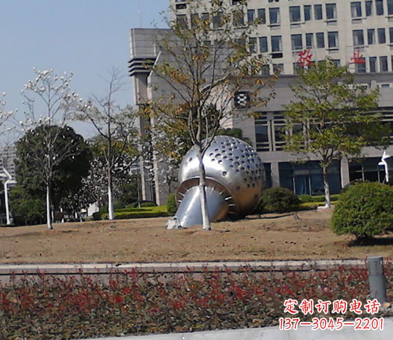 广场不锈钢话筒雕塑