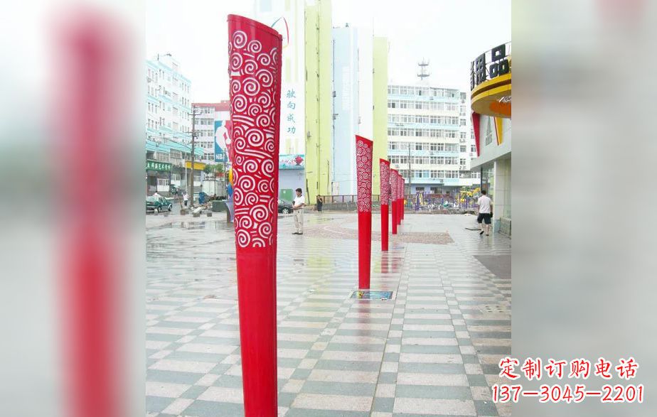 广场不锈钢火炬雕塑
