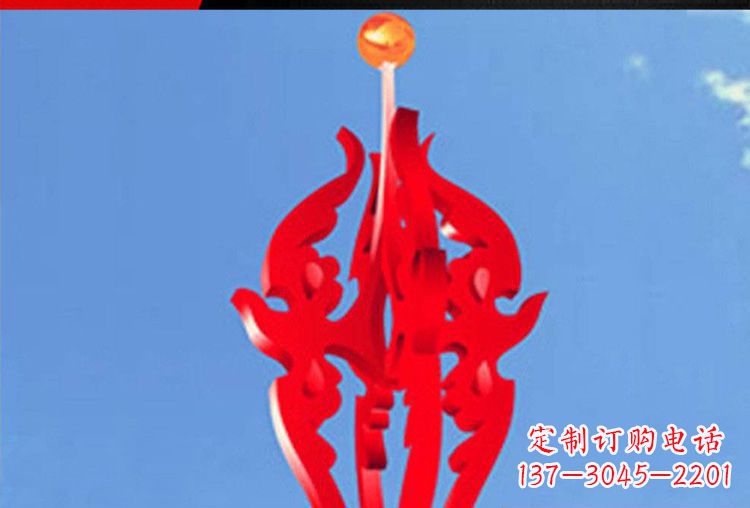 广场不锈钢火苗景观雕塑1