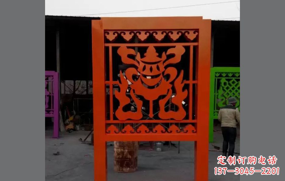 广场不锈钢剪纸雕塑