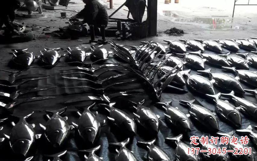 广场不锈钢金属鱼雕塑