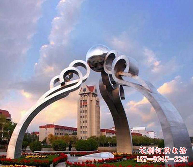 广场不锈钢景观雕塑