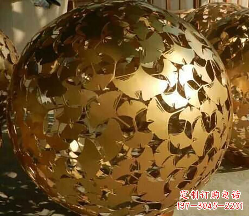 广场不锈钢景观圆球雕塑