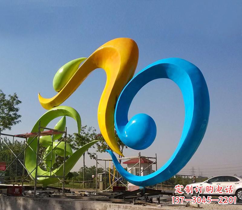 广场不锈钢景观运动雕塑