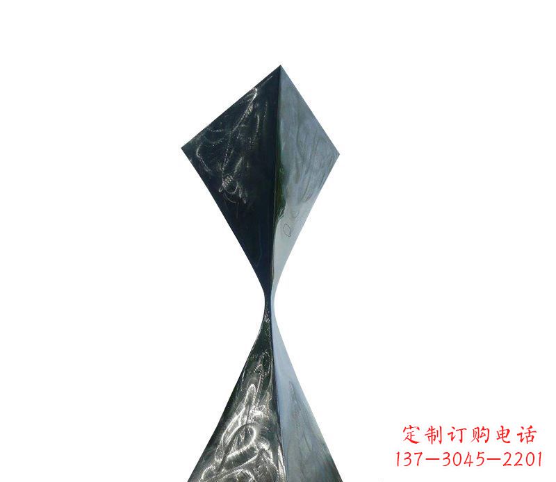 广场不锈钢漏斗造型雕塑