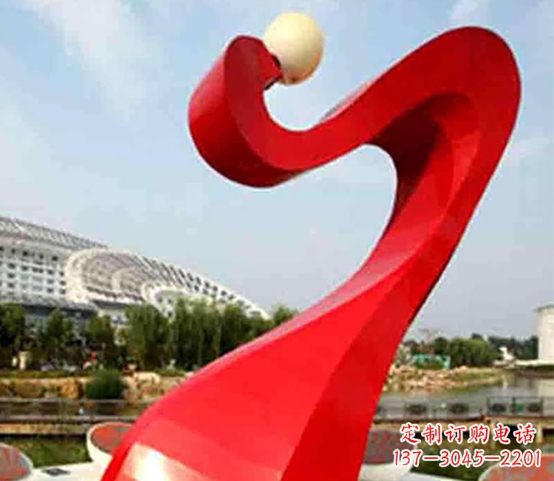 广场不锈钢飘带景观雕塑