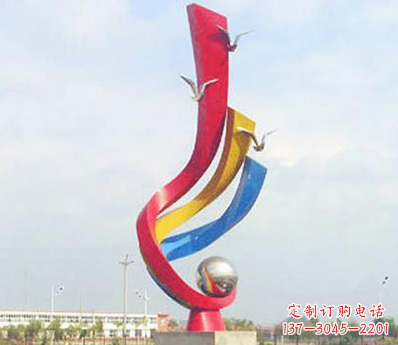 广场不锈钢飘扬景观雕塑