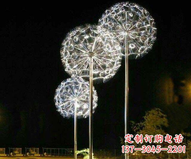 广场不锈钢蒲公英雕塑