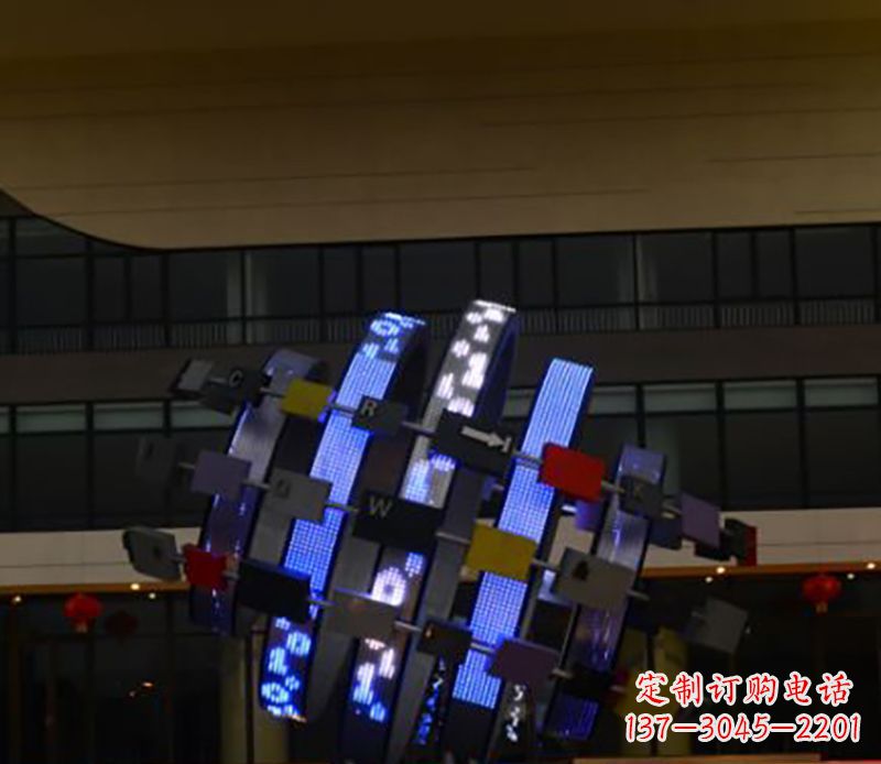 广场不锈钢企业雕塑