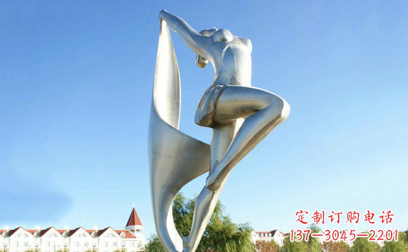 广场不锈钢人物雕塑 (2)