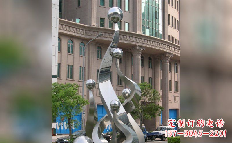 广场不锈钢升华雕塑