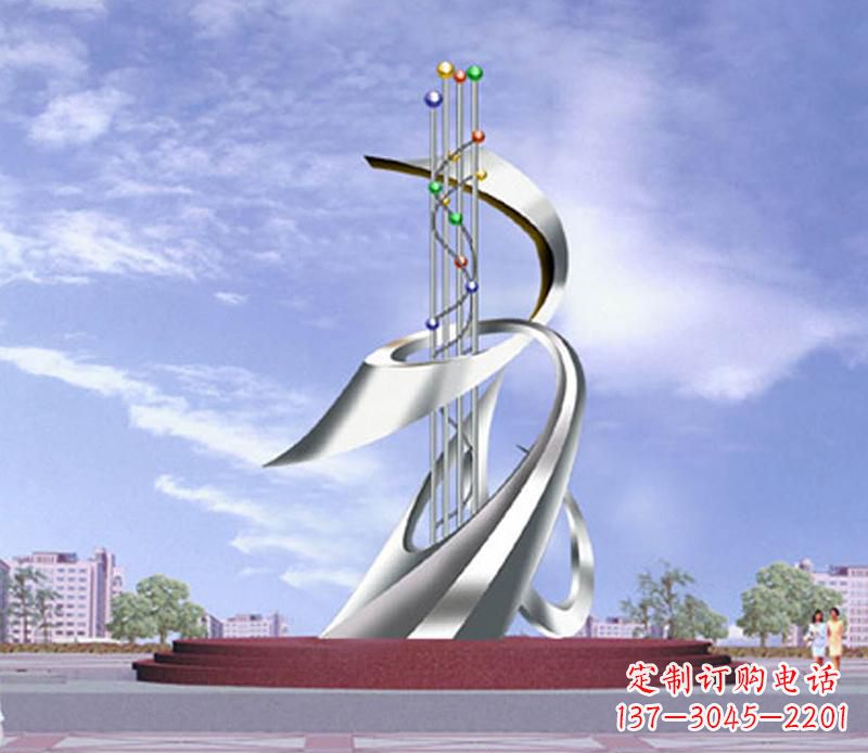 广场不锈钢生活抽象雕塑