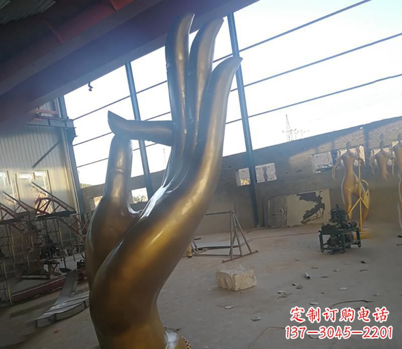 广场不锈钢手指i景观雕塑