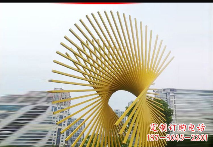 广场不锈钢树枝扇形景观雕塑