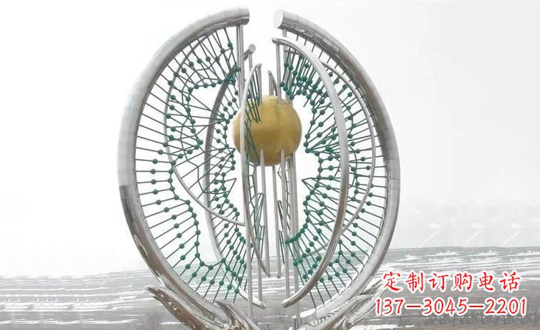 广场不锈钢双手雕塑