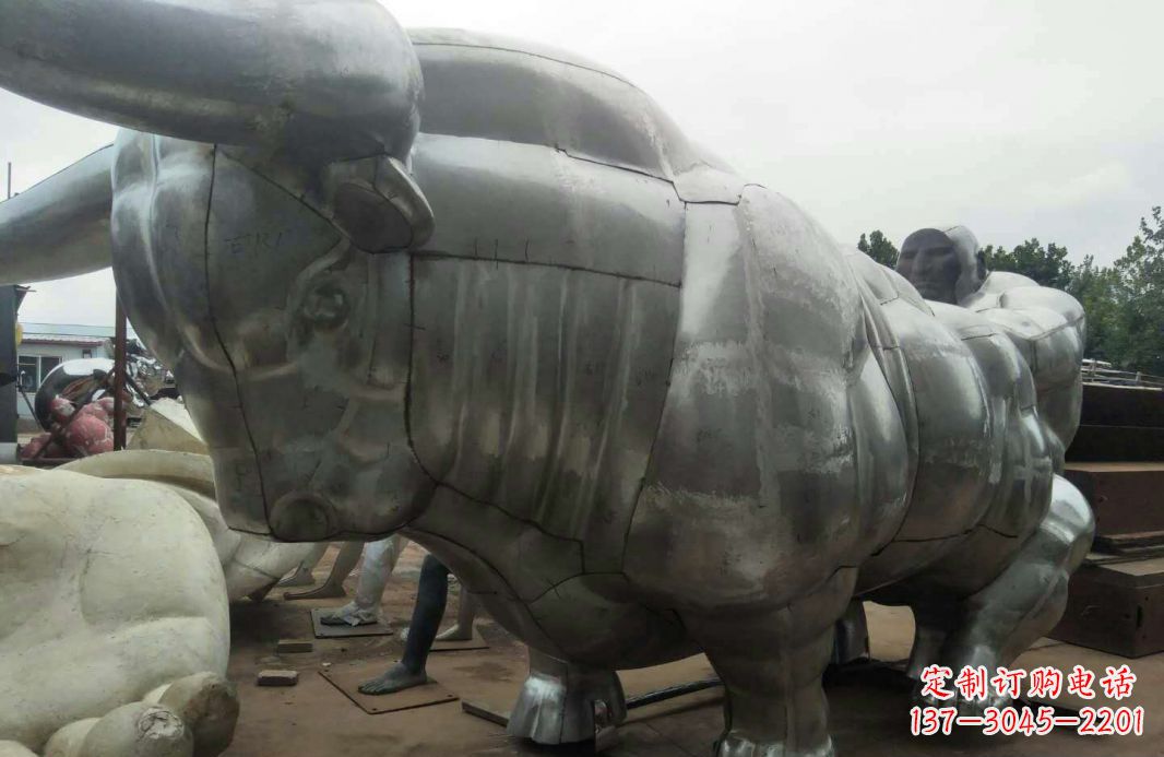 拓荒牛雕塑 - 广场/不锈钢/拓荒牛/景观 拓荒牛雕塑 - 广场/不锈钢/拓荒牛/景观