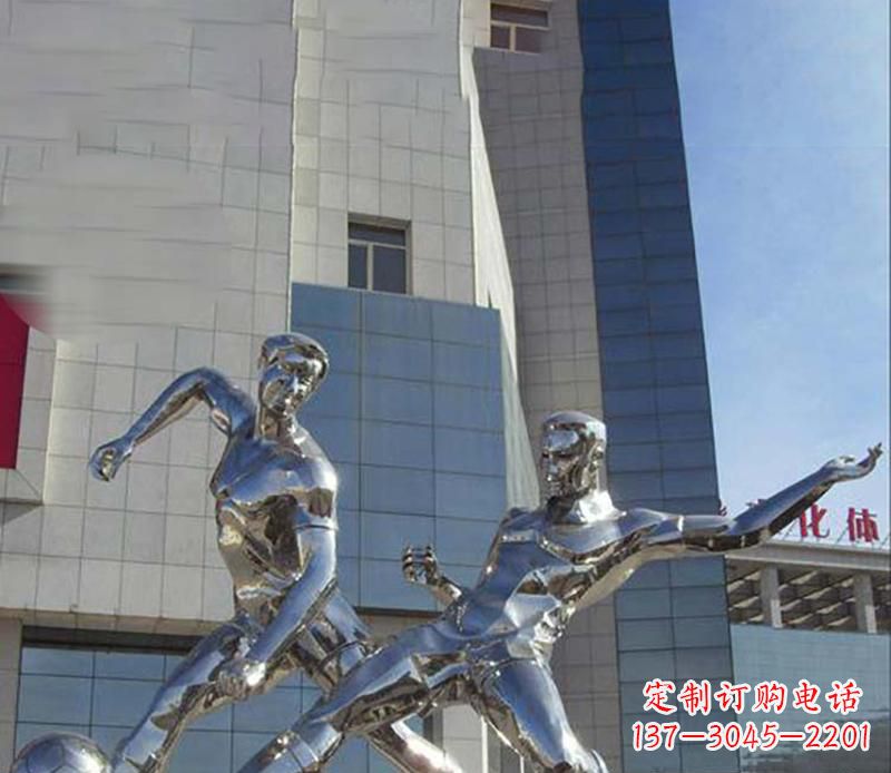 广场/不锈钢/足球/运动-广场不锈钢踢足球运动雕塑 广场/不锈钢/足球/运动-广场不锈钢踢足球运动雕塑