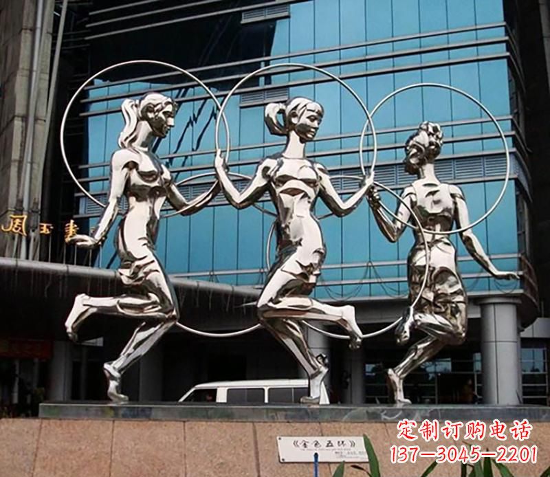 不锈钢跳舞美女雕塑 不锈钢跳舞美女雕塑