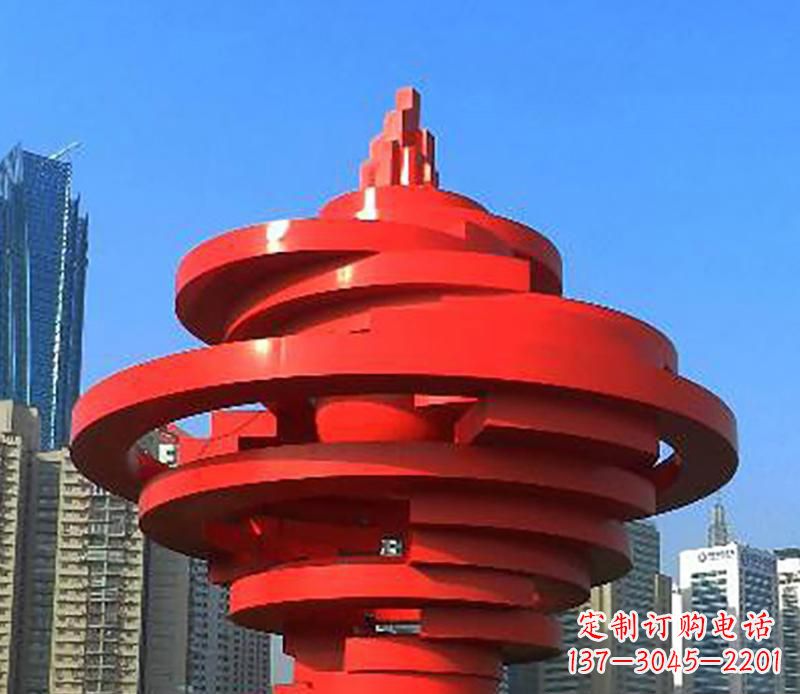 广场不锈钢五月风景观雕塑