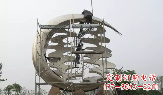 广场不锈钢喜字雕塑