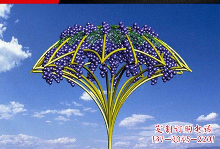 广场不锈钢香芋树景观雕塑