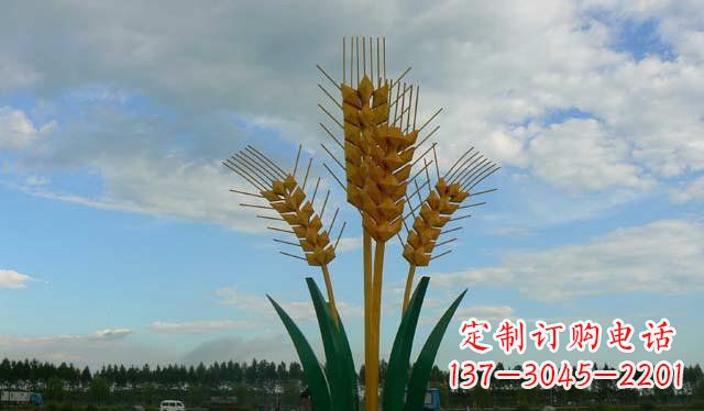 广场不锈钢小麦雕塑