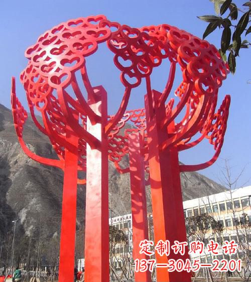 心形雕塑 - 广场/不锈钢/心形/树叶/大树 心形雕塑 - 广场/不锈钢/心形/树叶/大树