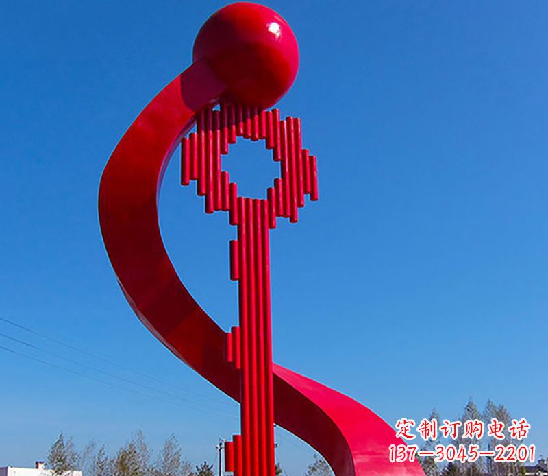 广场不锈钢钥匙景观雕塑