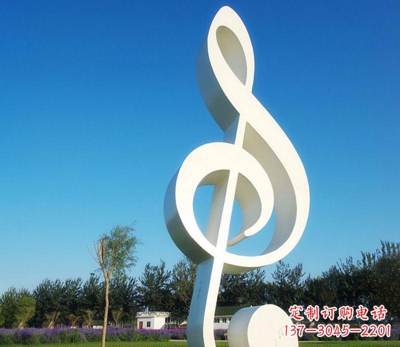 广场不锈钢音符雕塑