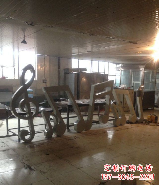 广场不锈钢音符景观雕塑