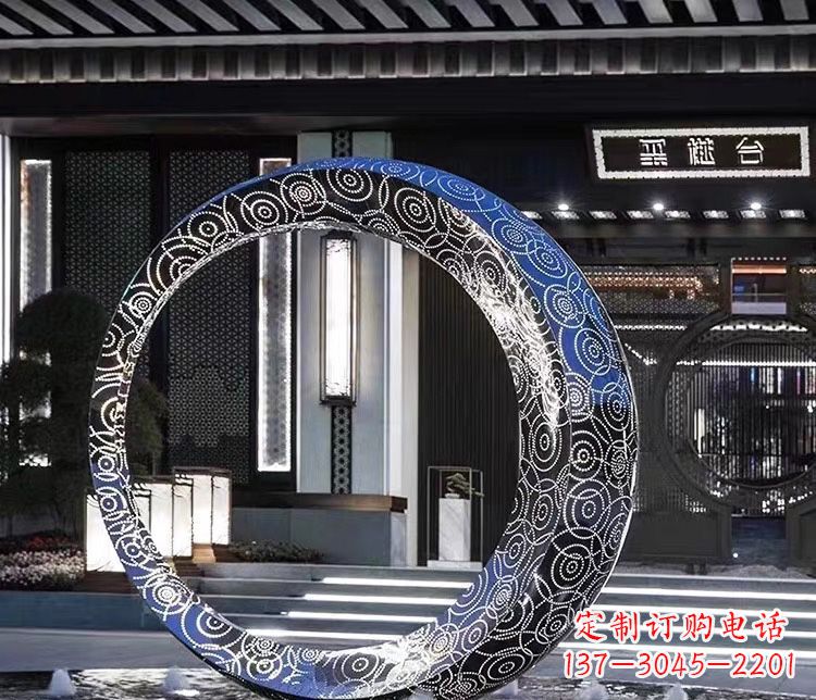 圆环雕塑 - 广场/不锈钢/圆环/喷泉 圆环雕塑 - 广场/不锈钢/圆环/喷泉